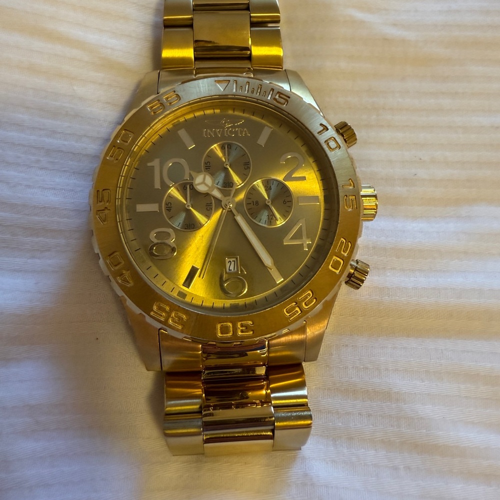 Invicta Gold Chronograph Watch